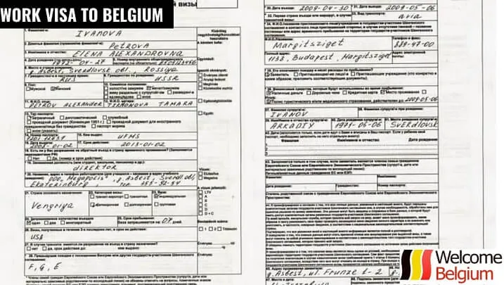 Formalités pour un visa de travail belge
