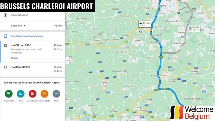 How to get to Charleroi